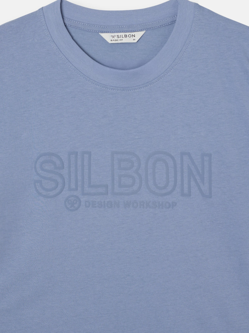 T-shirt design workshop bleu marine