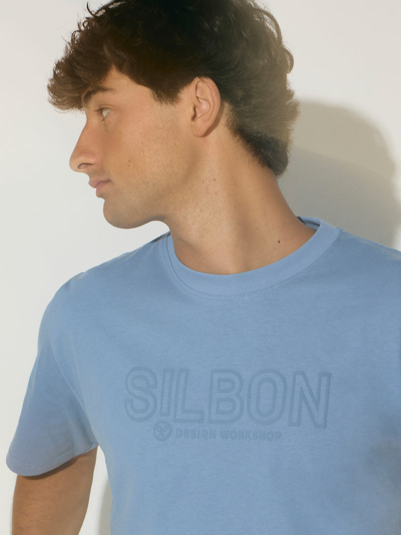 T-shirt design workshop bleu marine