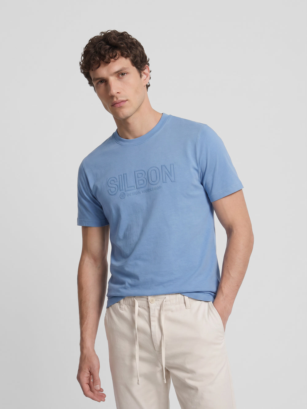 Camiseta design workshop azul marino