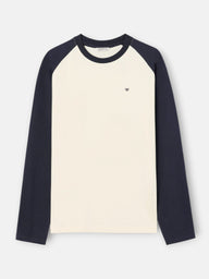 Camiseta manga larga ranglan azul marino