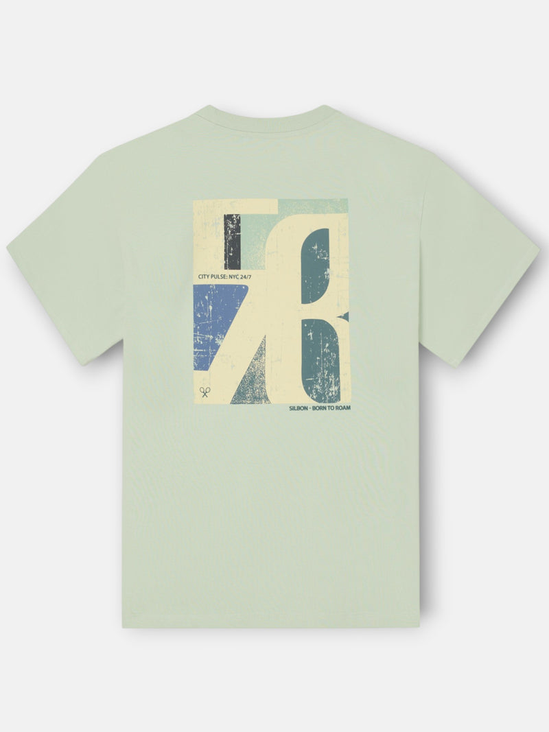 Camiseta relaxed fit city pulse verde claro