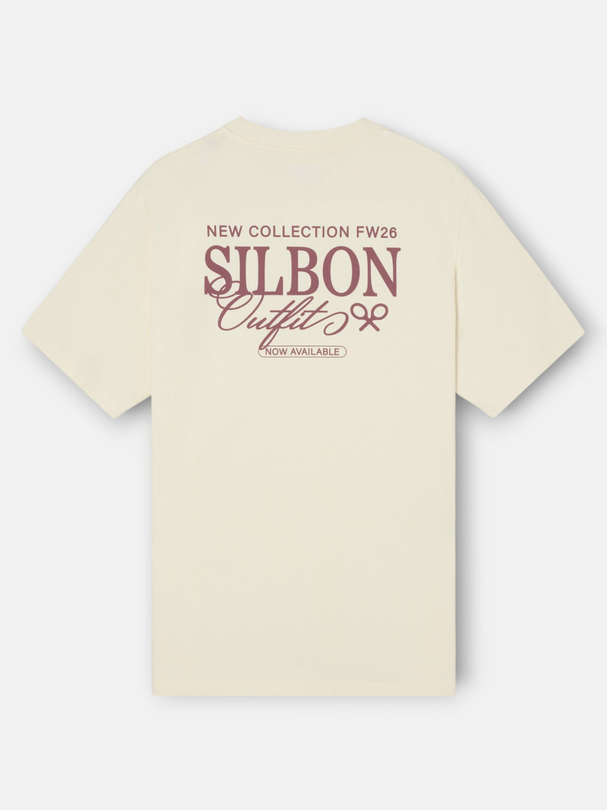 T-shirt silbon tenues crème