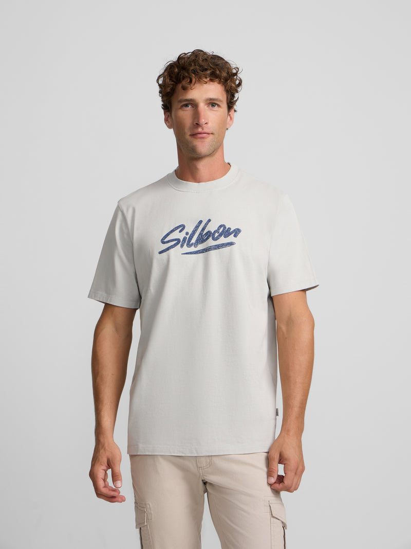 Camiseta silbon pencil gris claro