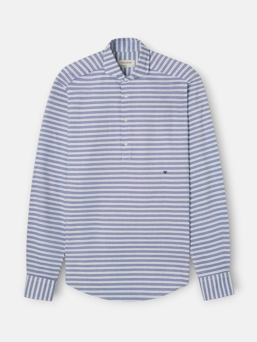 Polera oxford raya horizontal navy
