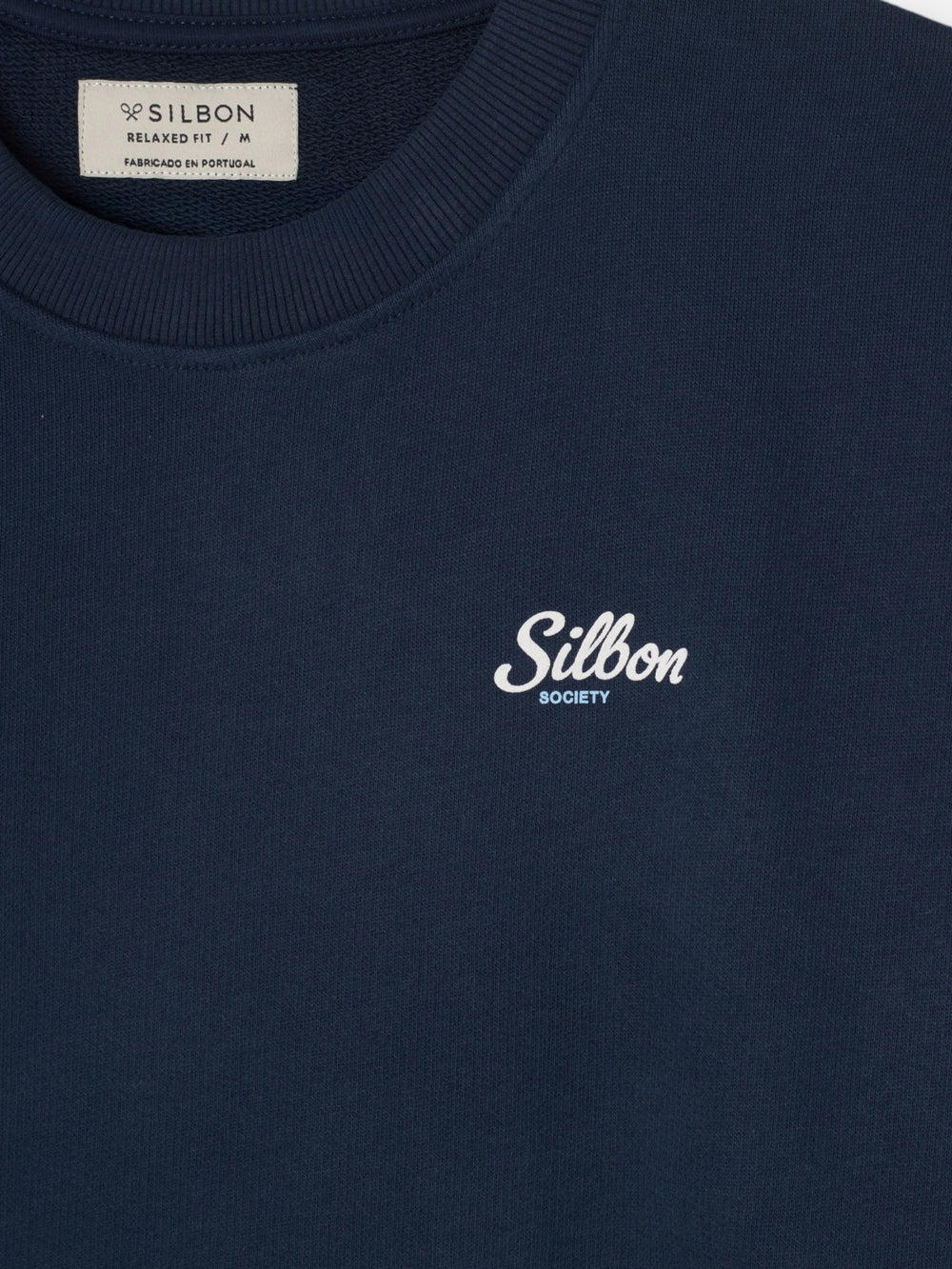 Sudadera relaxed fit silbon society azul