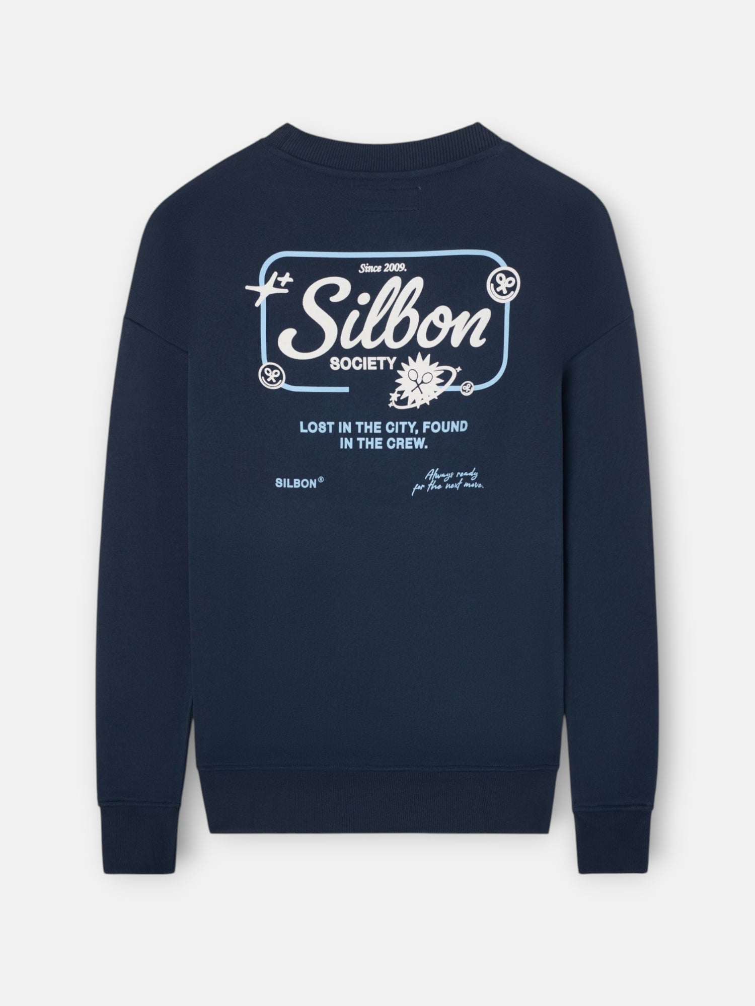 Sudadera relaxed fit silbon society azul