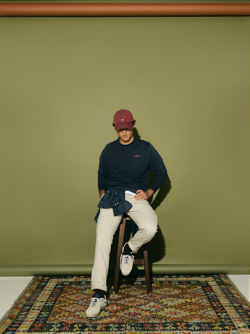 Sudadera relaxed fit silbon club azul marino