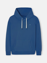 Sweat à capuche coupe décontractée hangout bleu