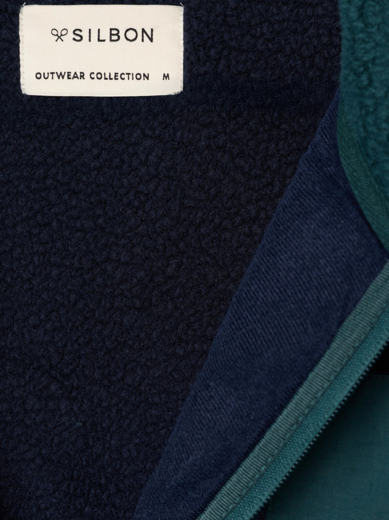 Two-tone navy blue fleece