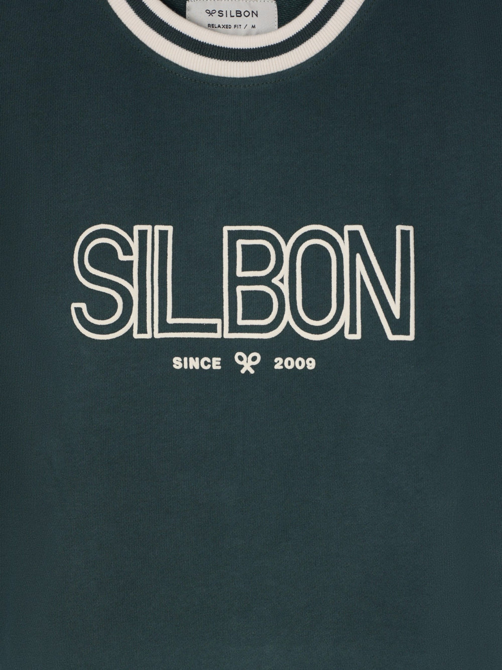 Sudadera relaxed fit retro verde oscuro