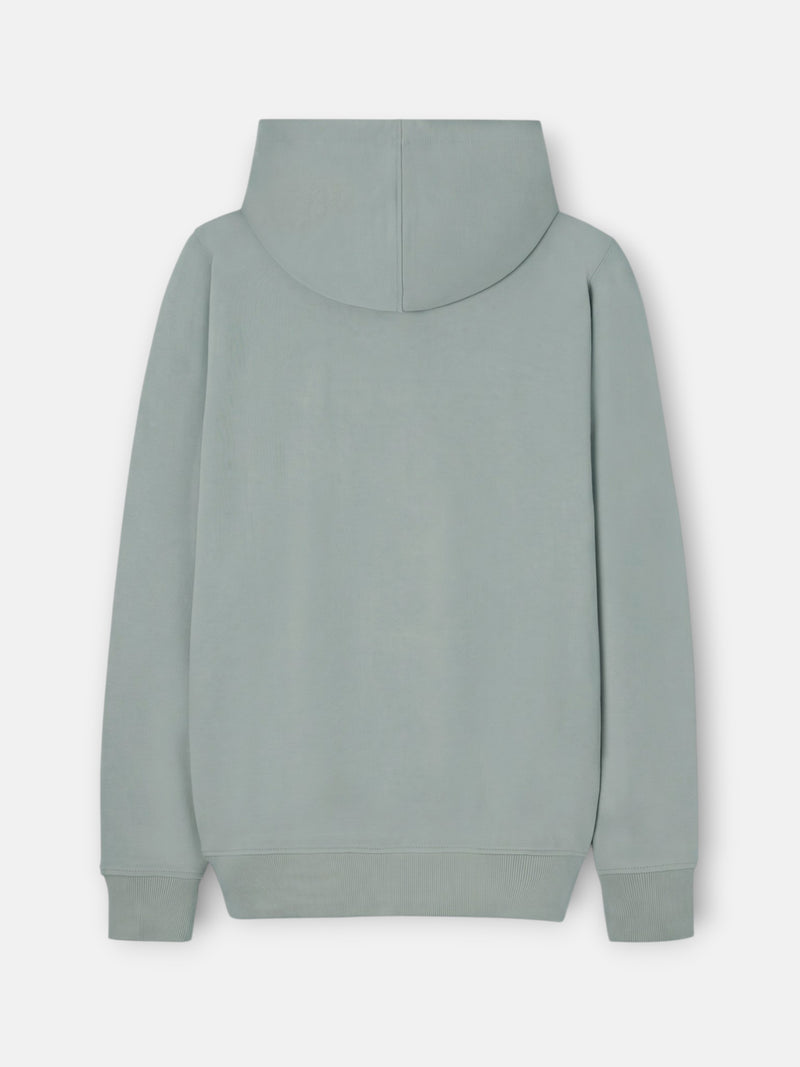 Sweat à capuche avec patch, ton vert clair