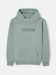Sweat à capuche avec patch, ton vert clair