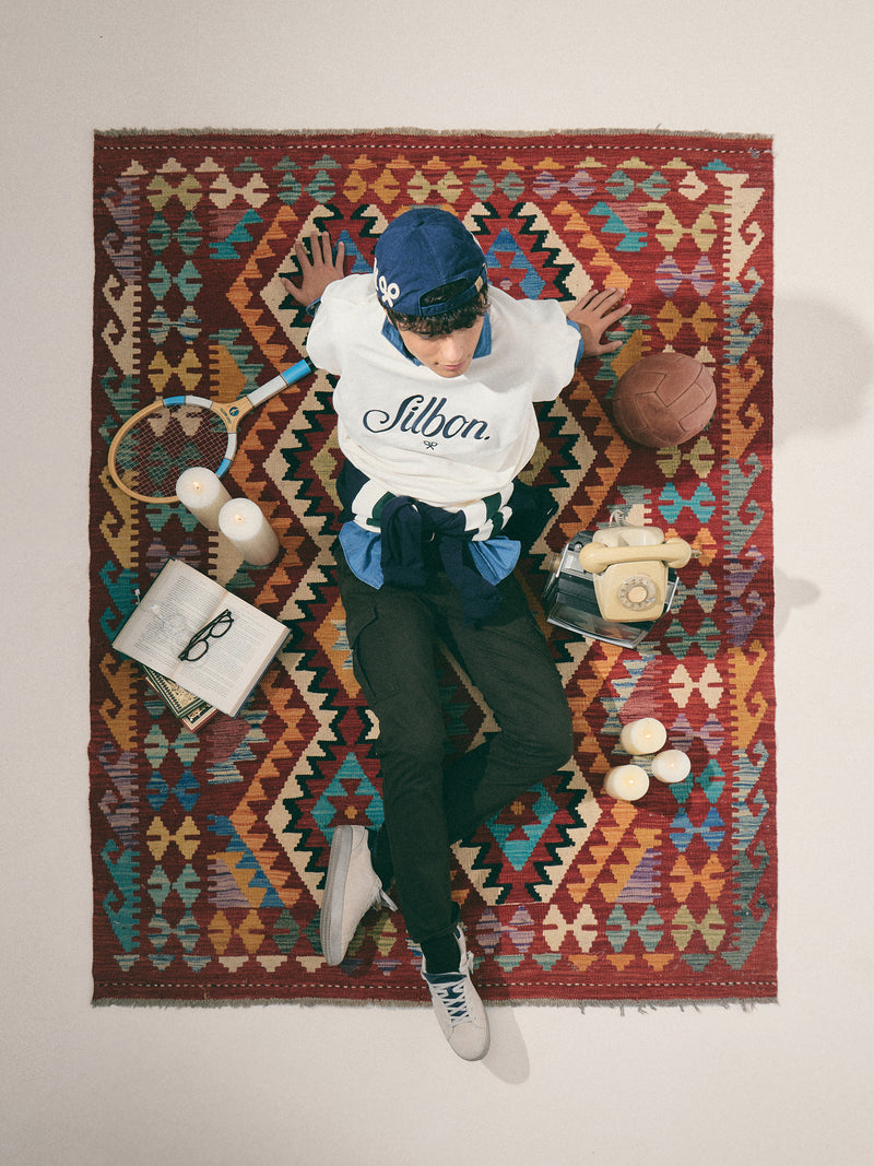 Sweatshirt relaxed fit silbon bordado creme