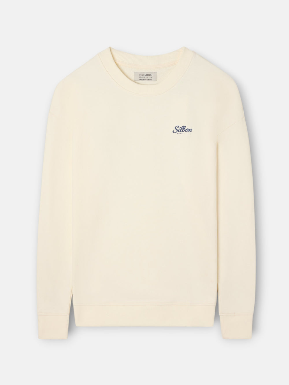 Sudadera relaxed fit silbon society crema