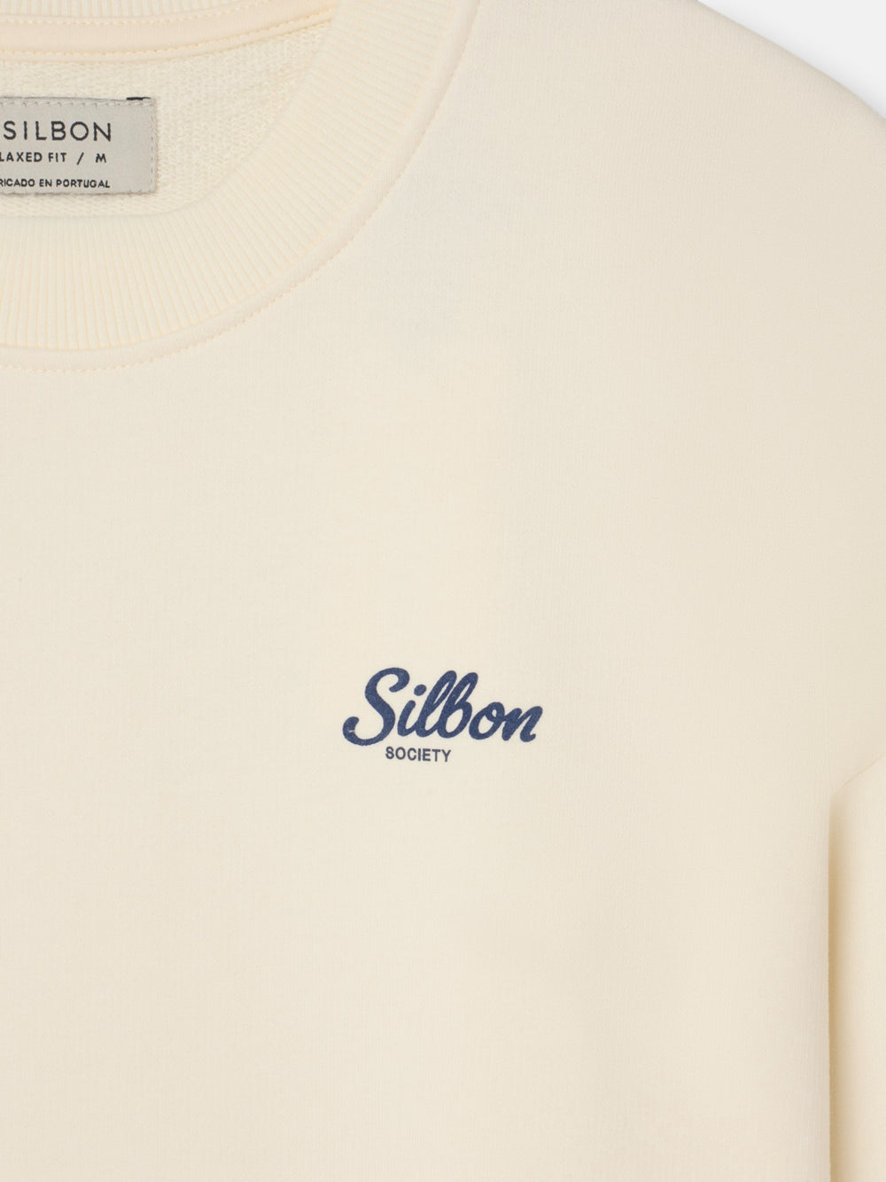 Sudadera relaxed fit silbon society crema