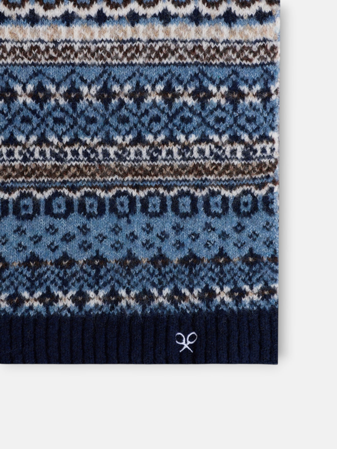 Bufanda motivo jacquard azul marino