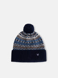 Gorro motivo jacquard azul marino