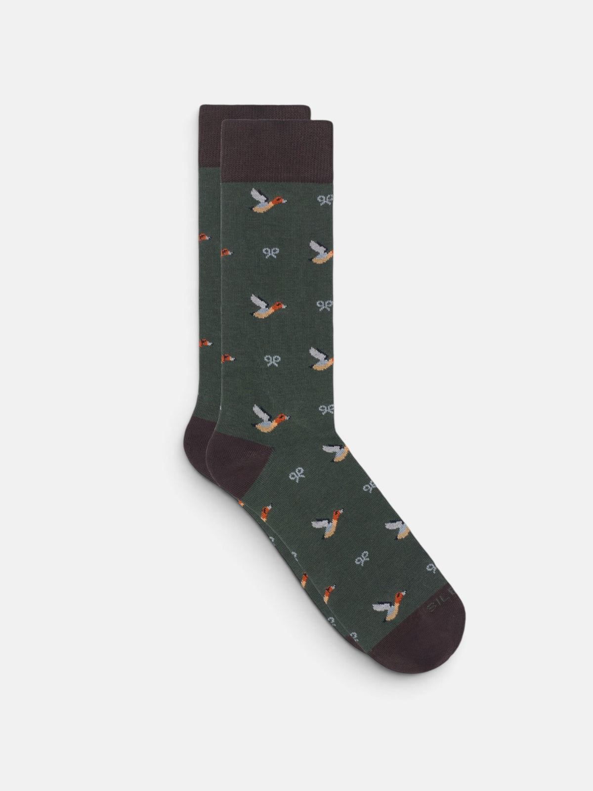 Chaussettes Silbon canards vertes