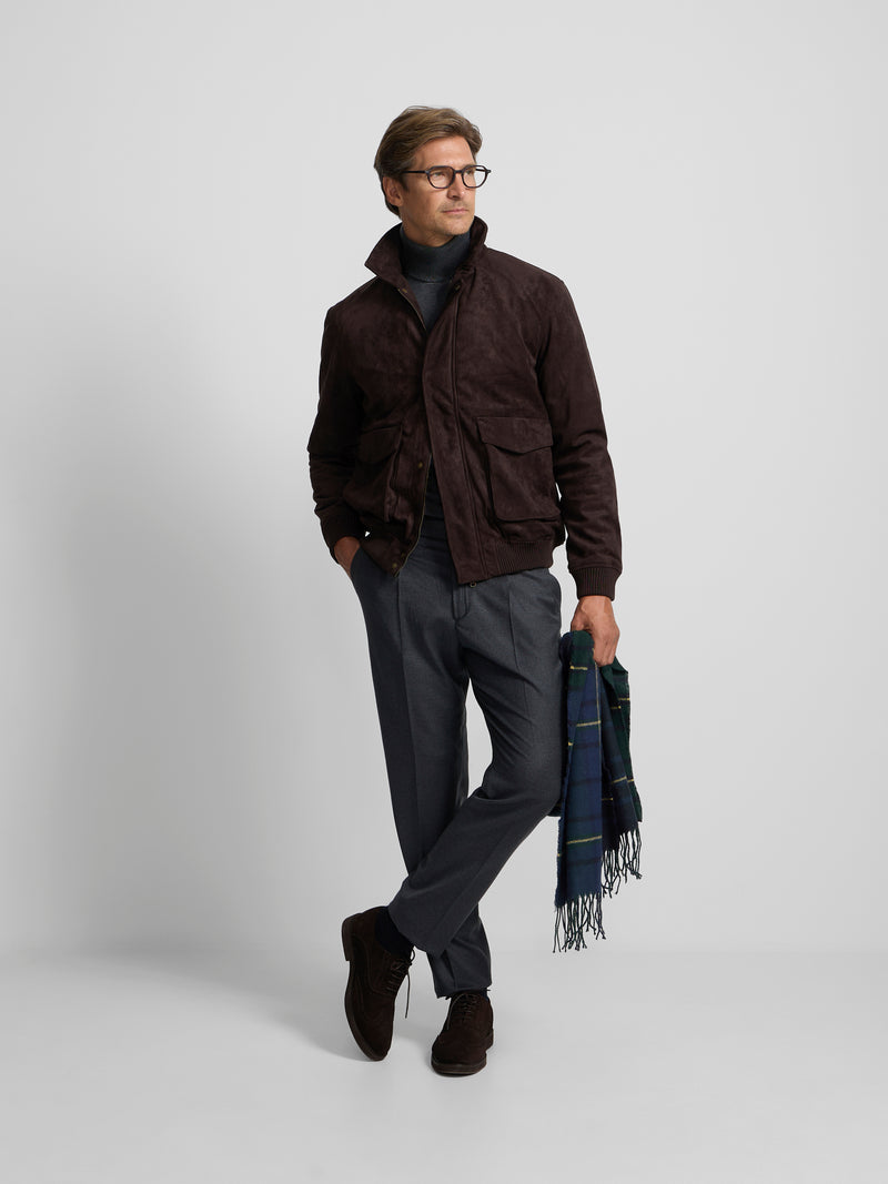 Brown suede jacket