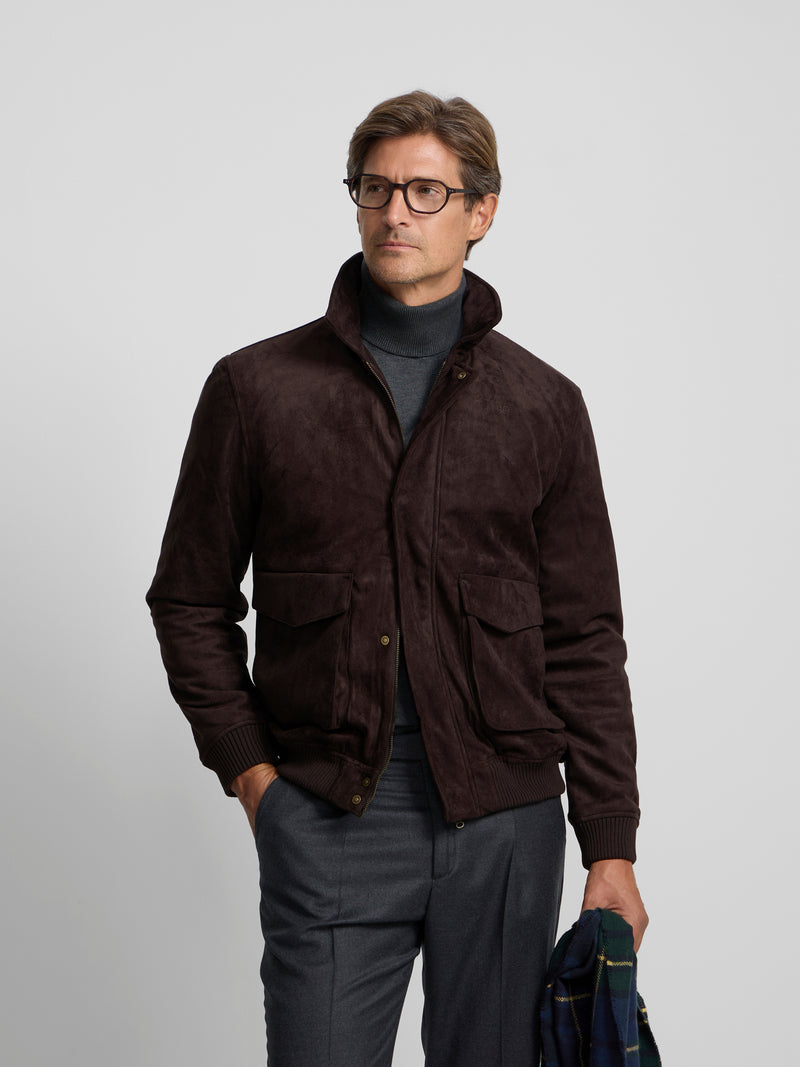 Brown suede jacket