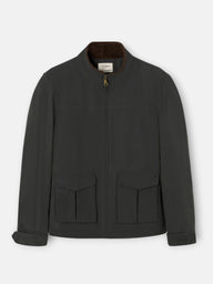 Chaqueta desgastada cuello borreguito verde