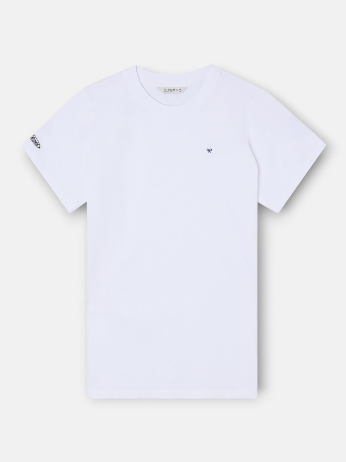 T-shirt basique blanche avec écusson