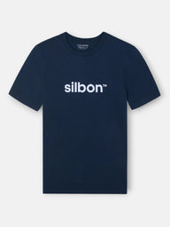Silbon flock navy blue t-shirt