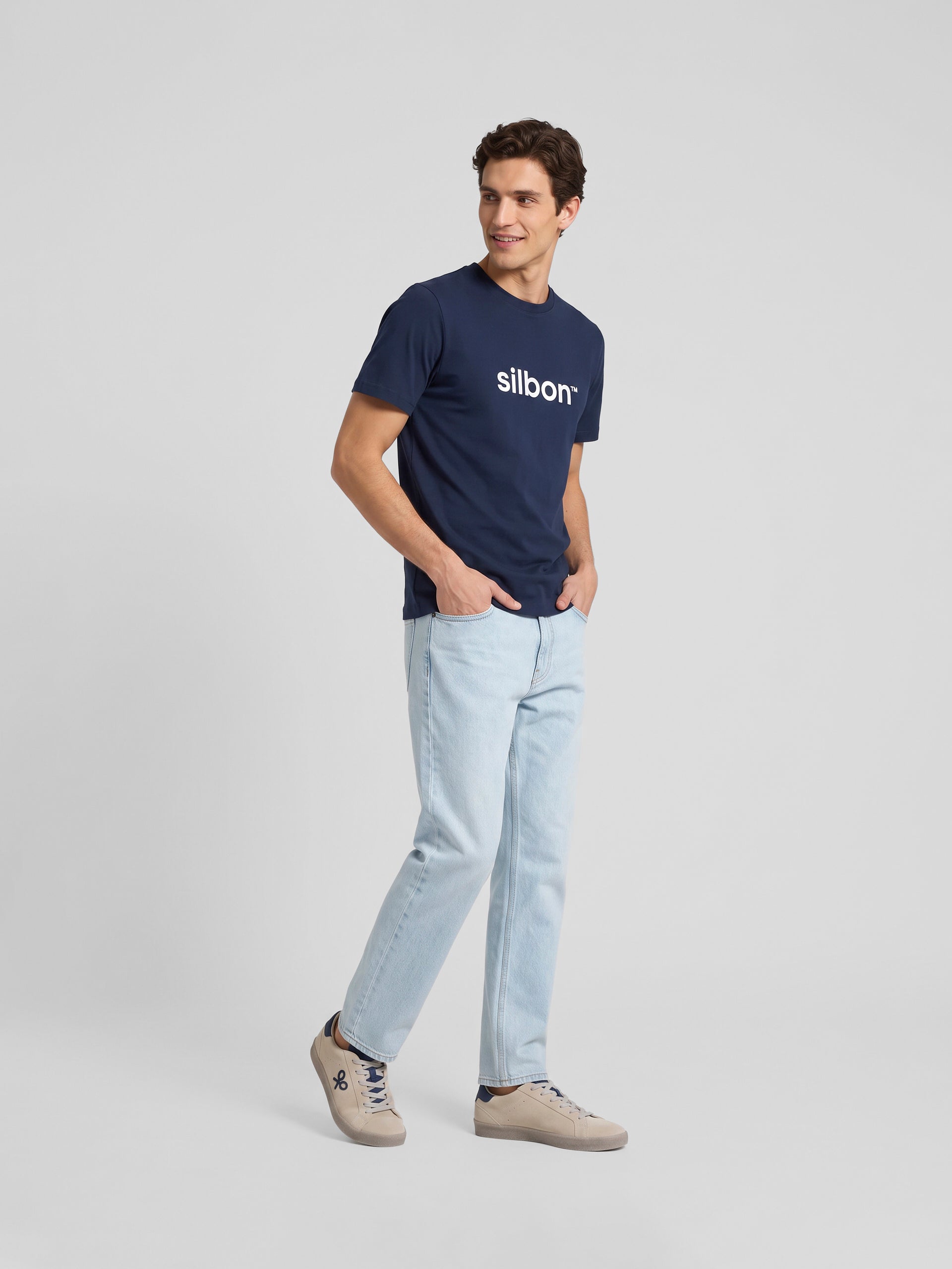 Camiseta Silbon flock azul marino