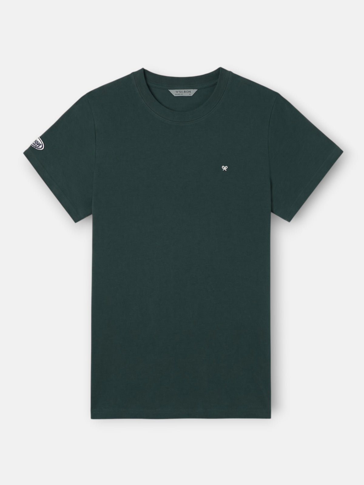 T-shirt basique patch vert foncé