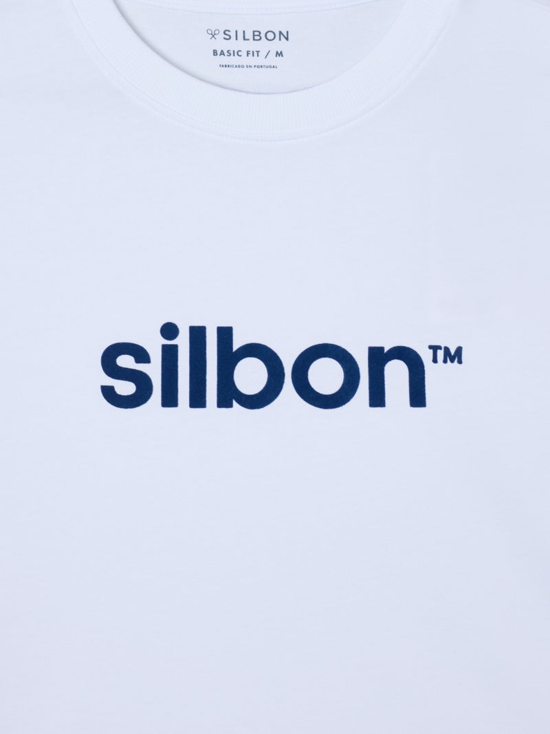 White Silbon flock t-shirt