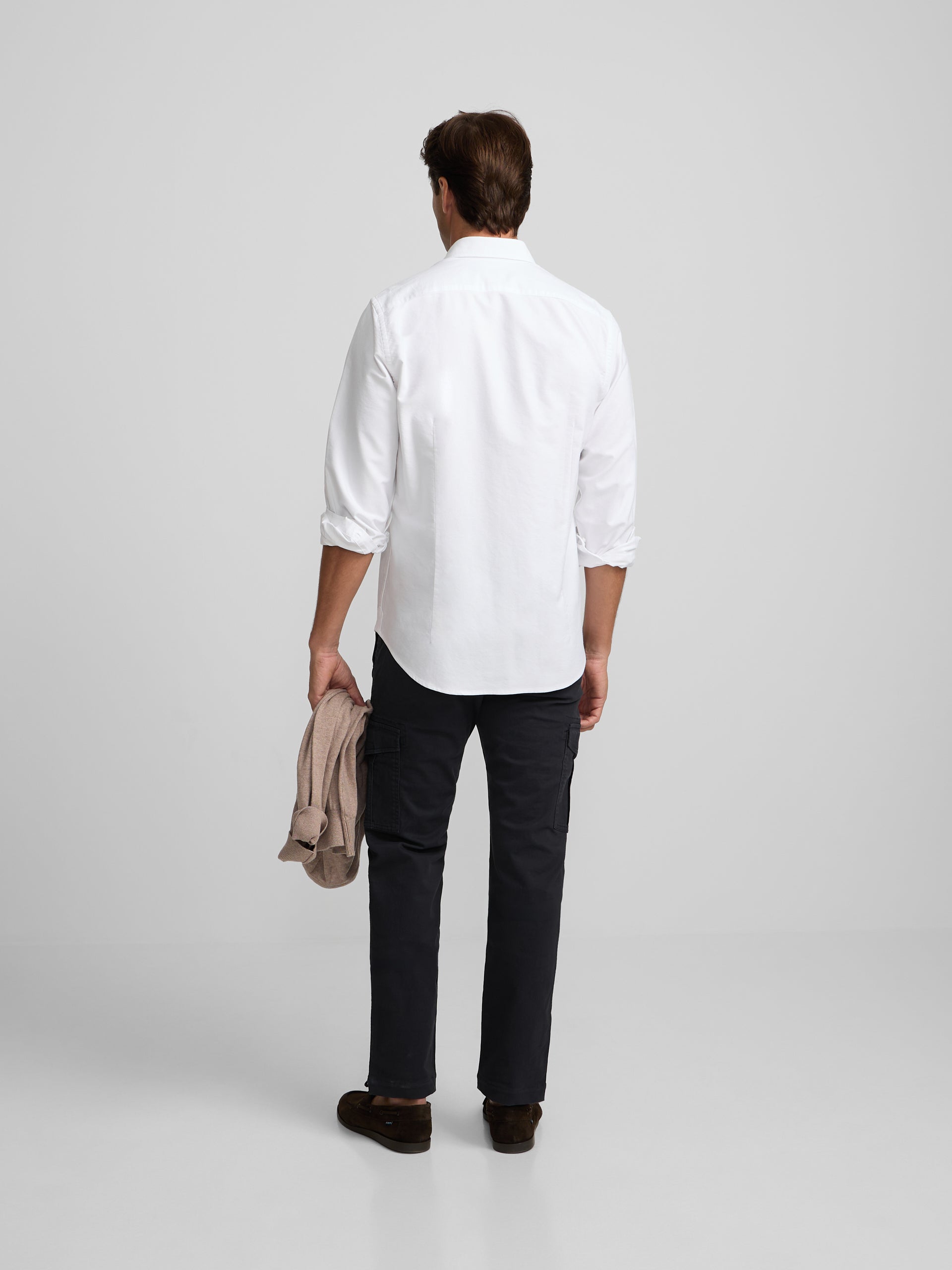 Camisa sport pique blanco