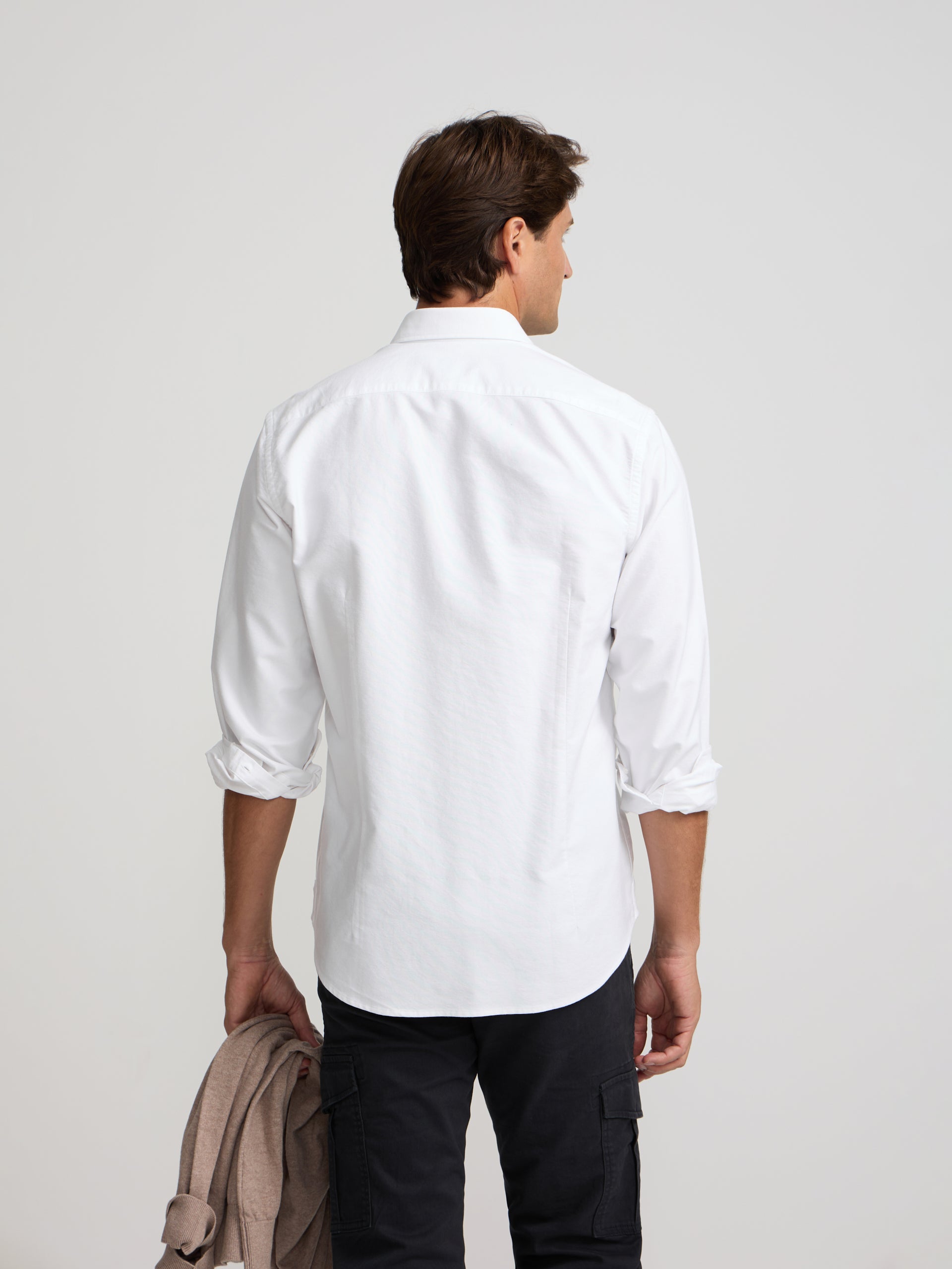 Camisa sport pique blanco