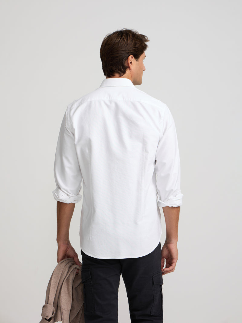 Chemise sport piqué blanc