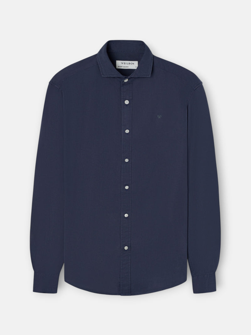 Chemise sport soft bleu marine