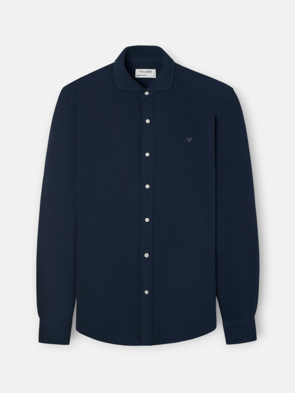 Navy pique sport shirt