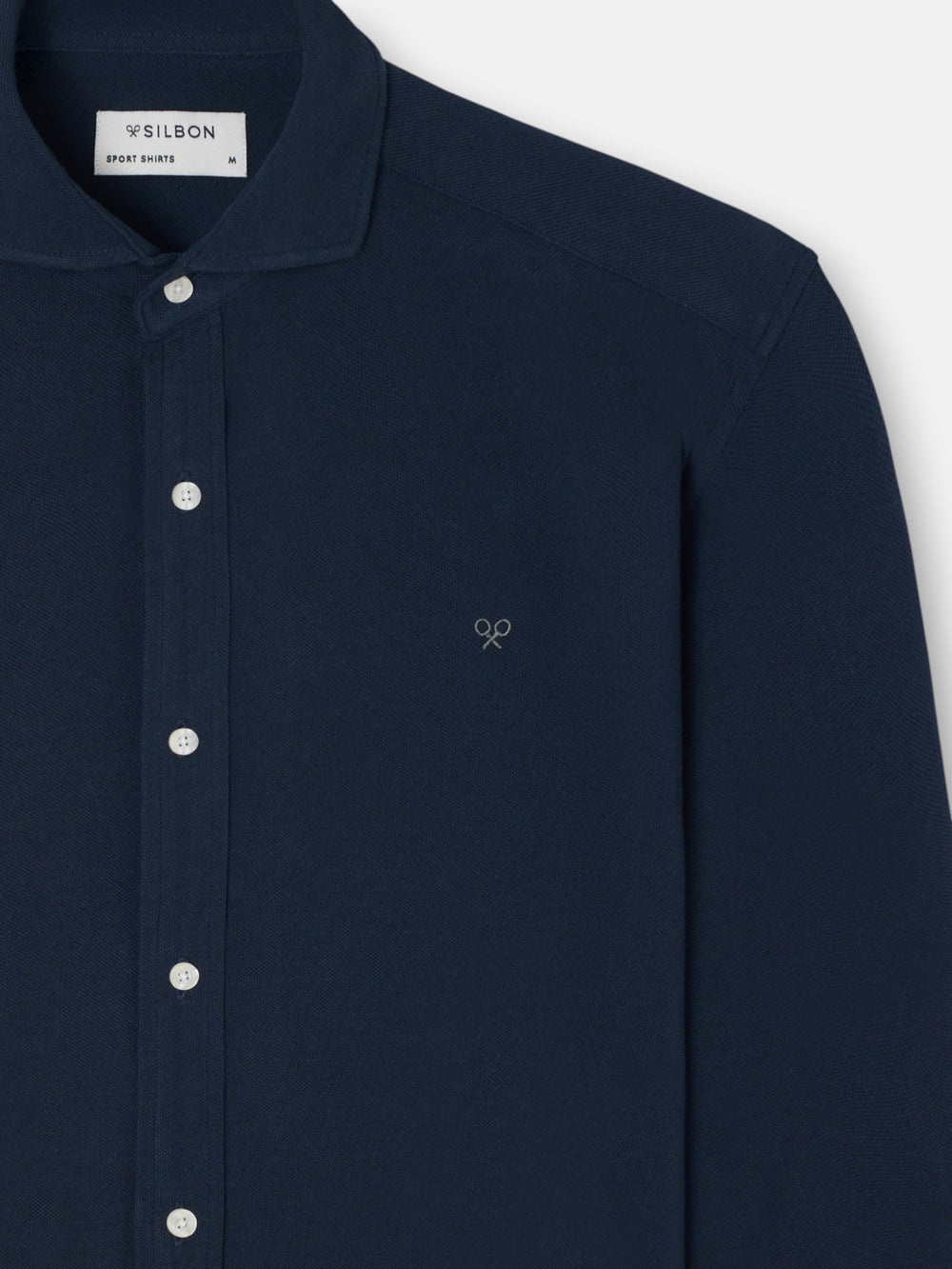 Navy pique sport shirt