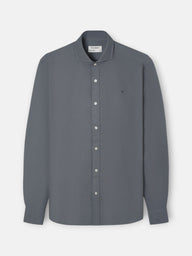 Chemise sport à structure vert foncé