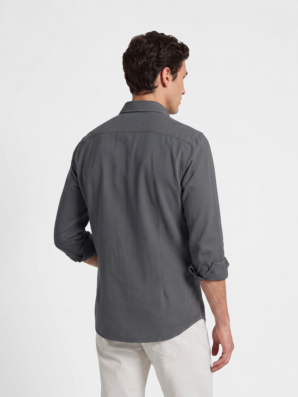 Camisa sport estructura verde oscuro