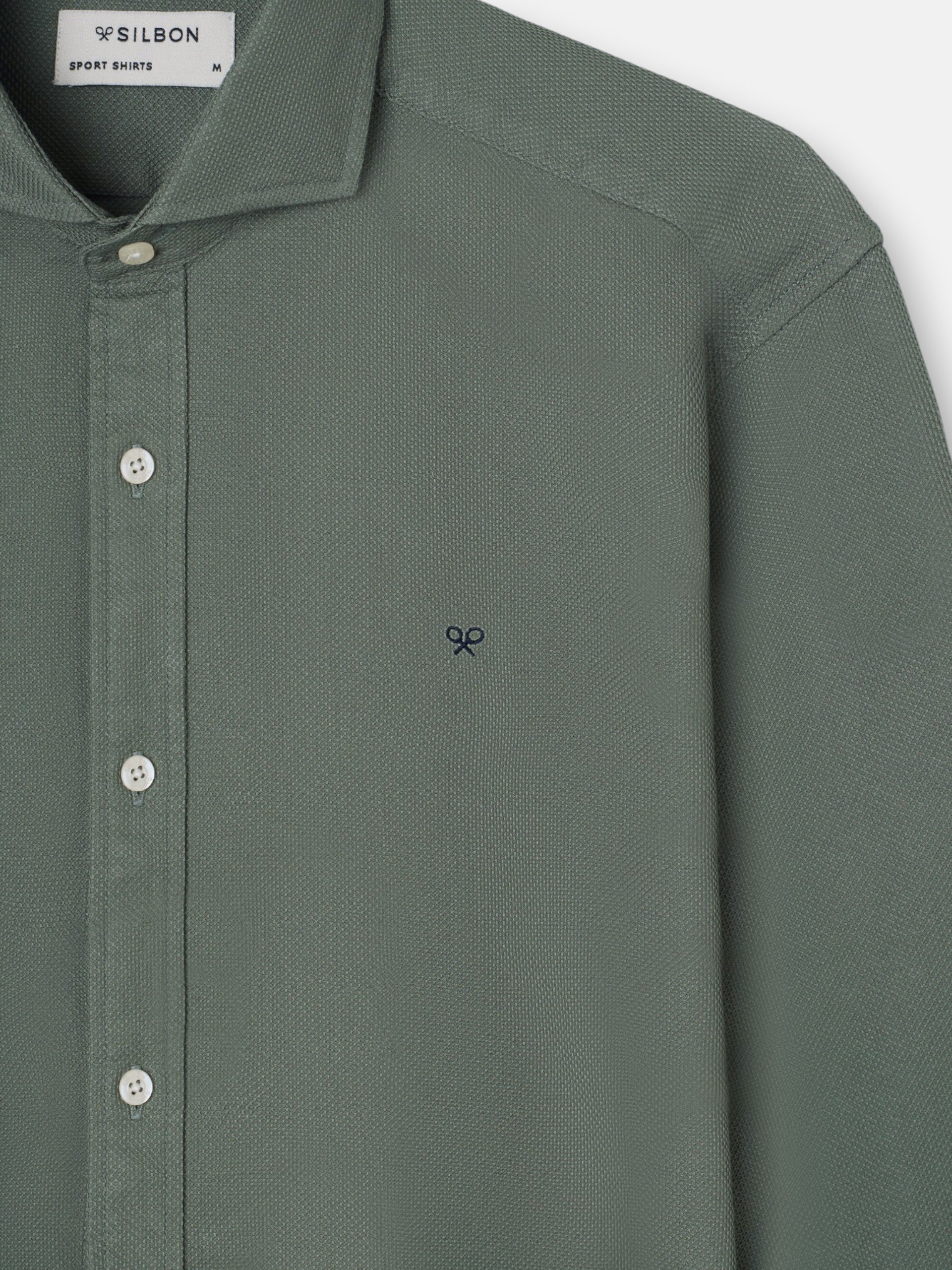 Green structured sport shirt