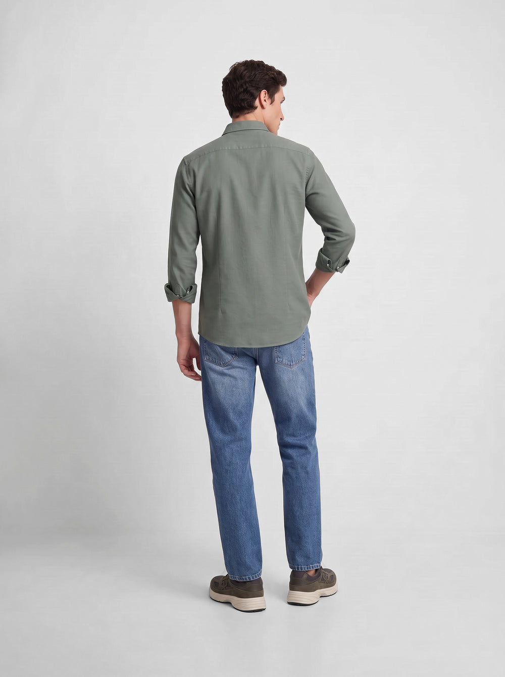 Camisa sport estructura verde