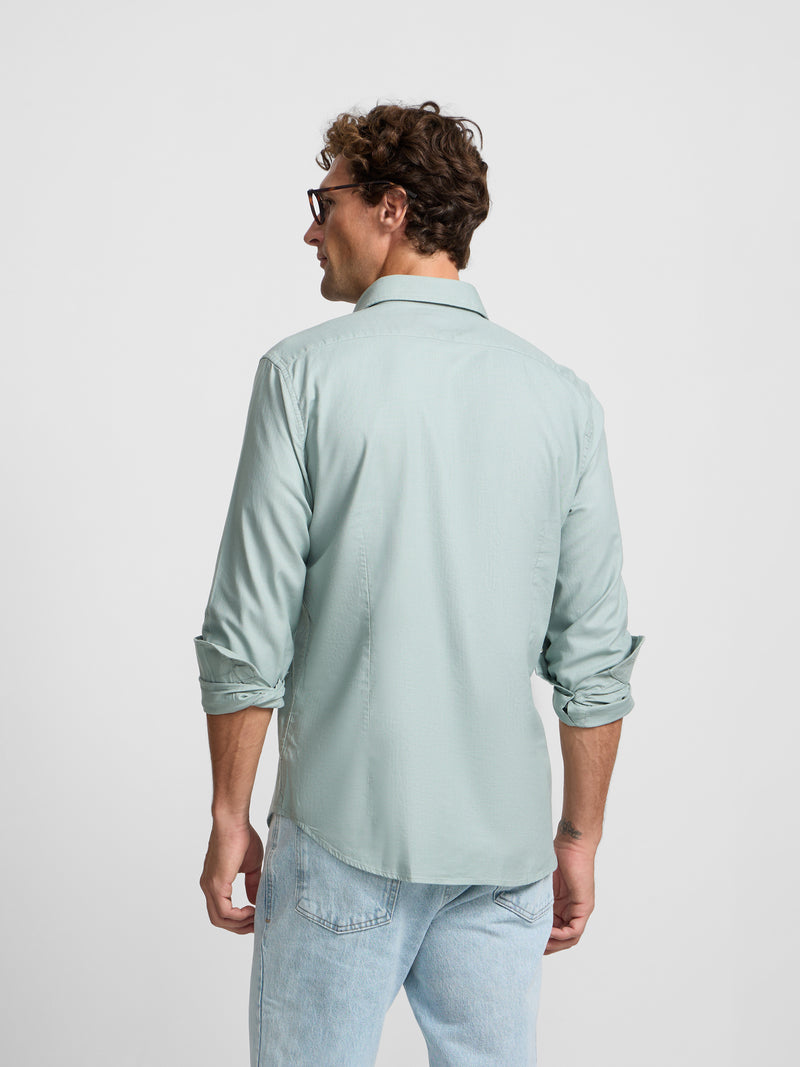 Chemise sport à chevrons verte