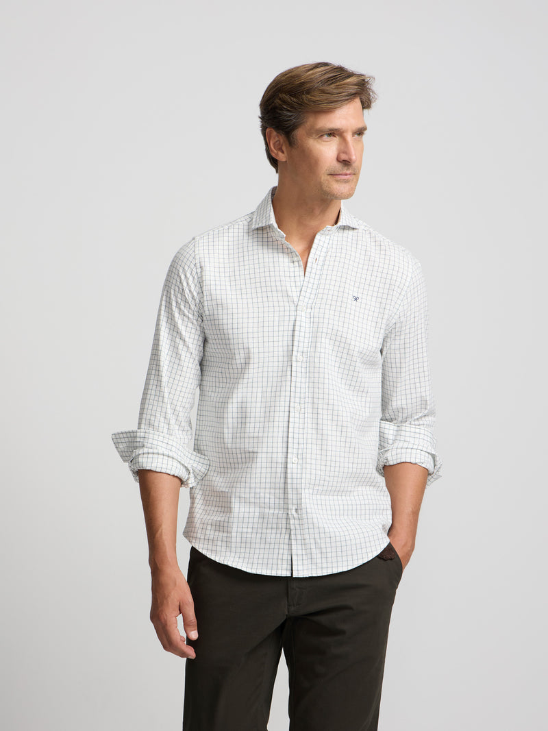 Camisa sport warm cuadros verdes