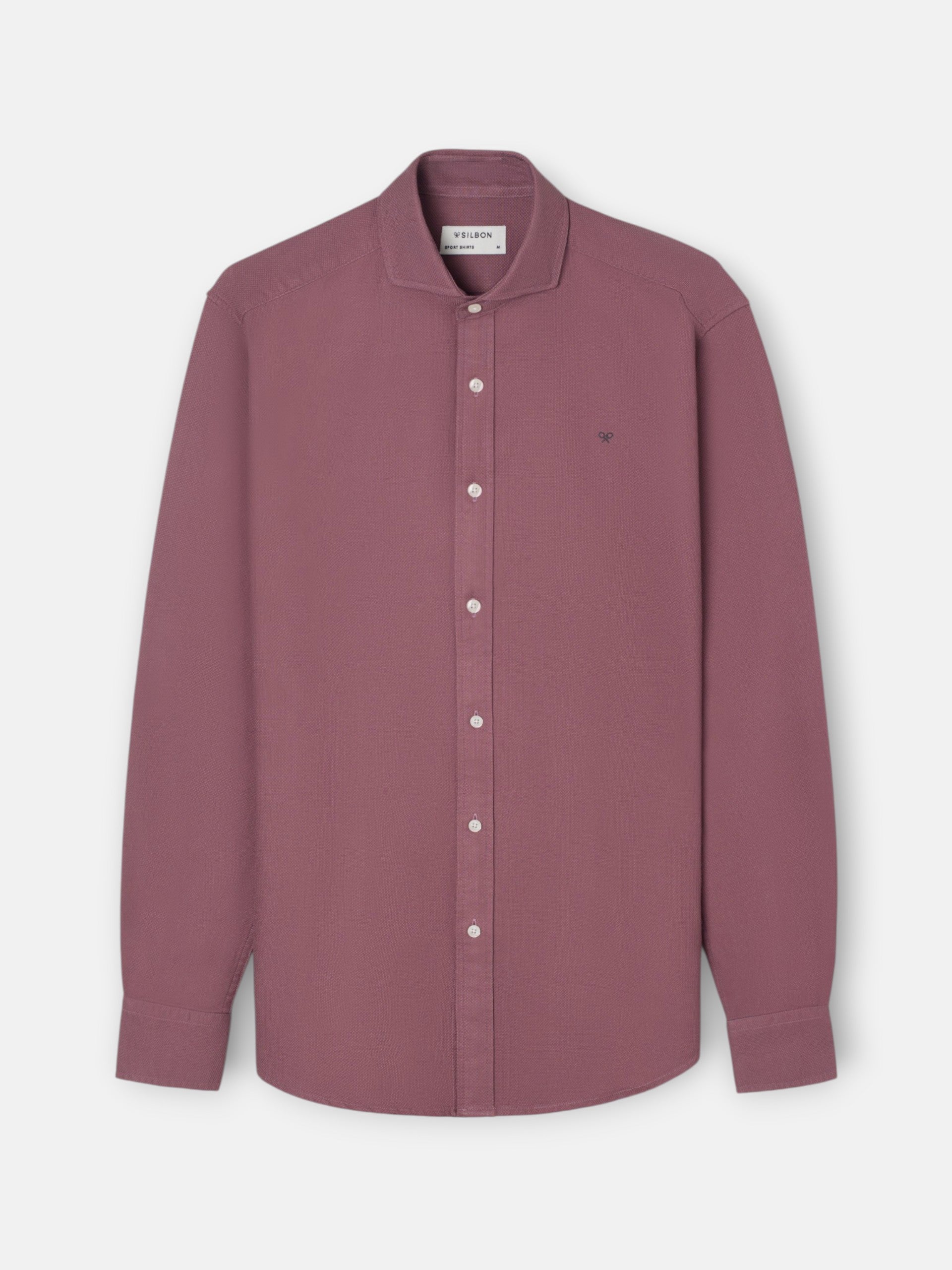 Burgundy structured sport shirt