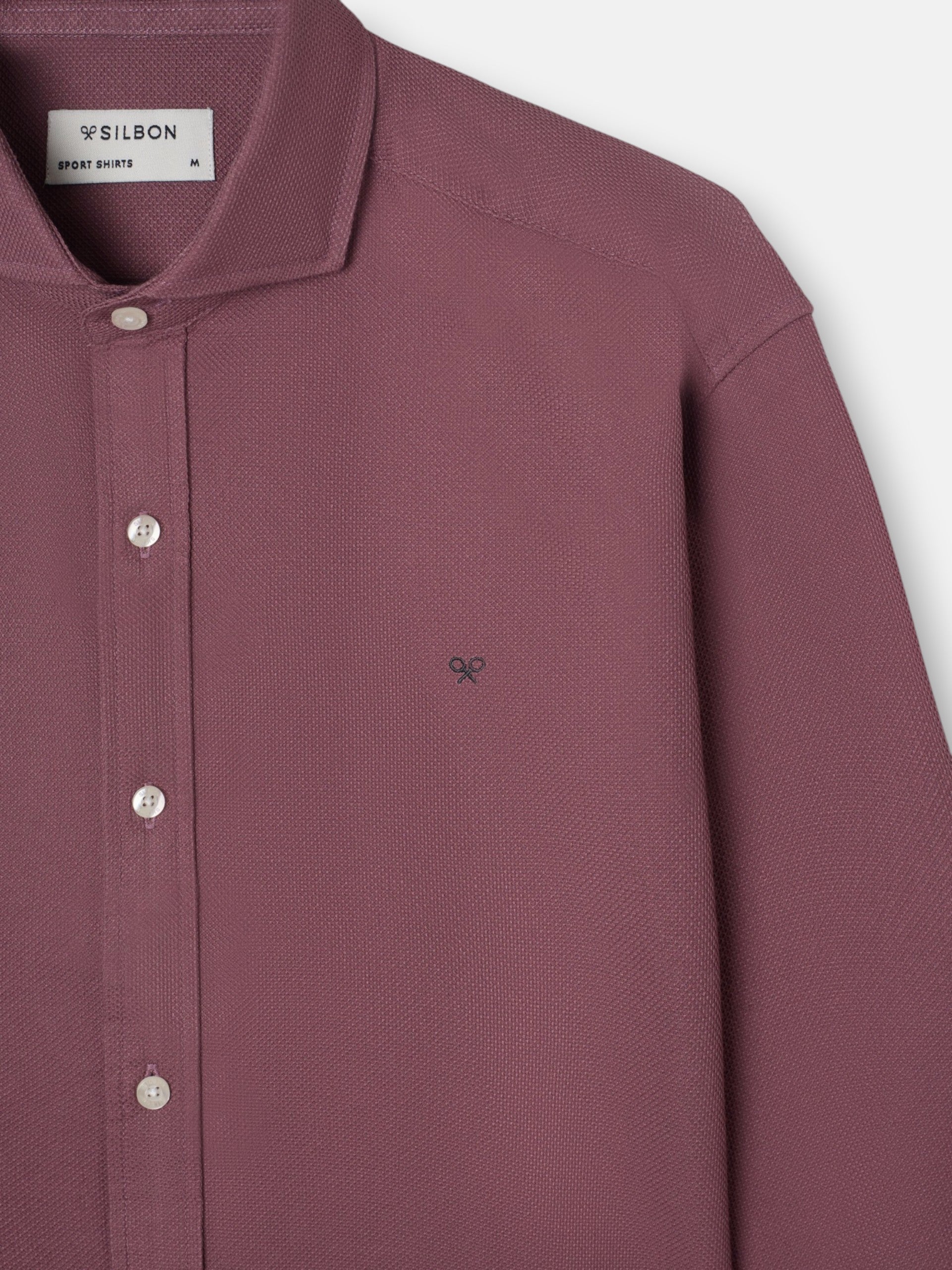 Burgundy structured sport shirt