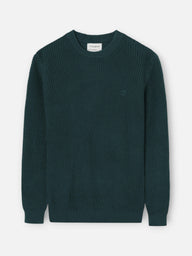 Pull vert structuré