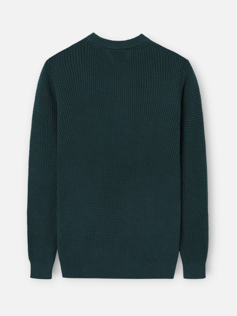 Pull vert structuré