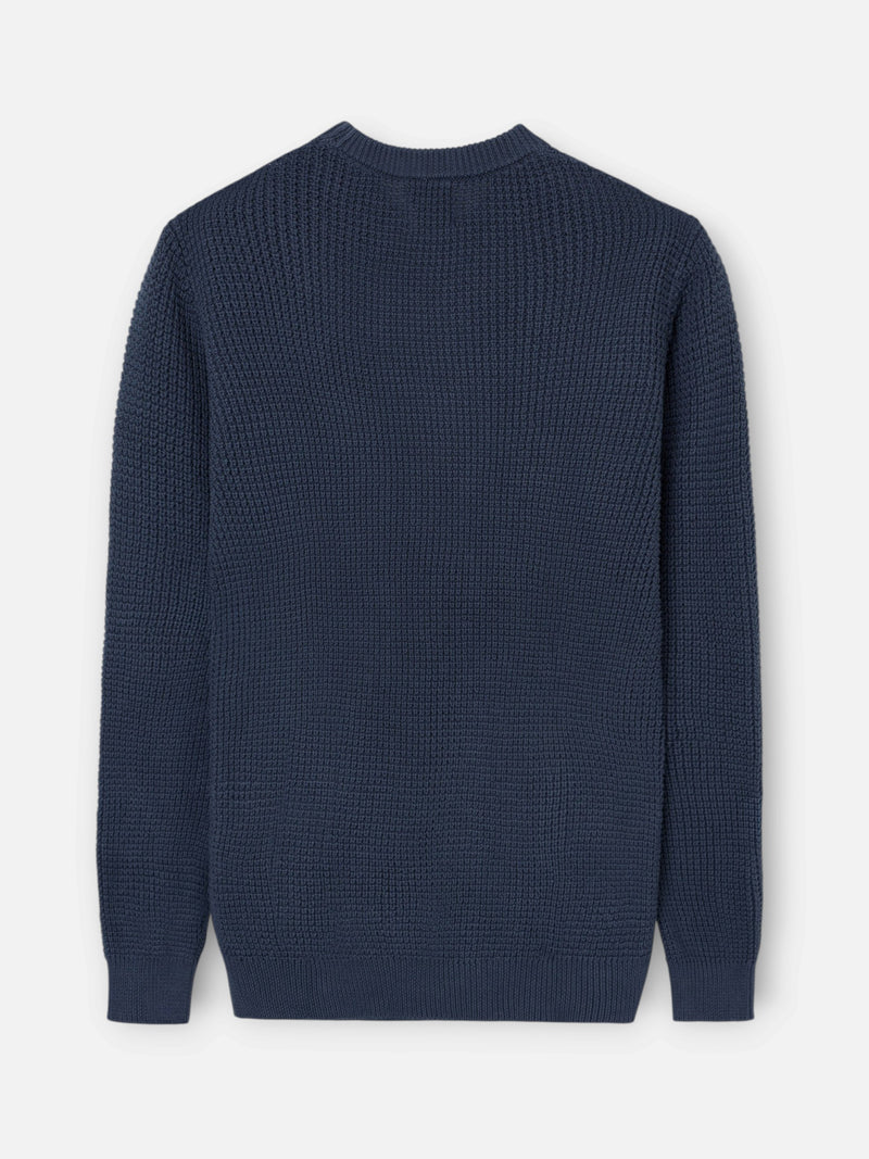 Navy blue structured sweater