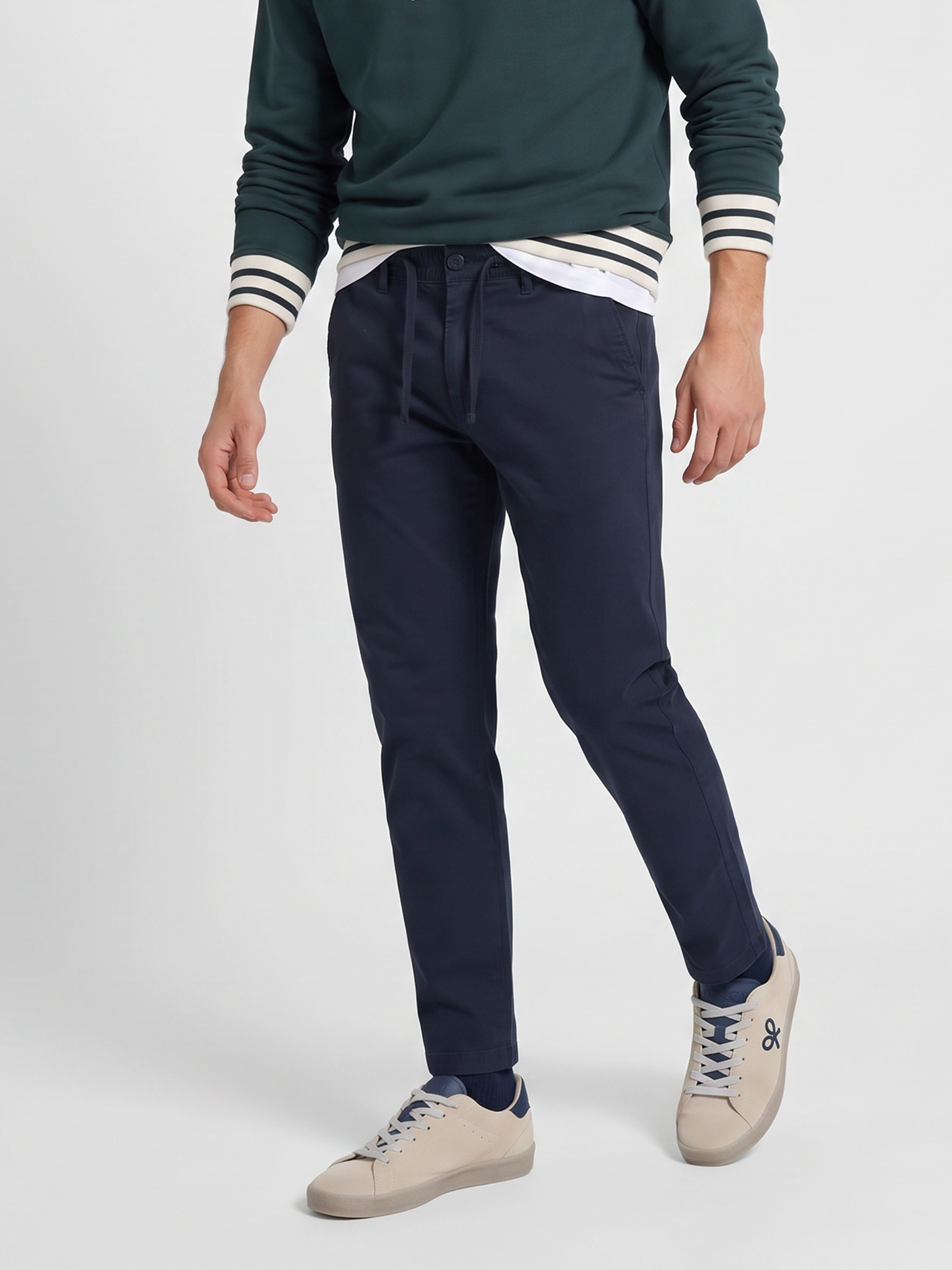 Navy blue sport jogger pants