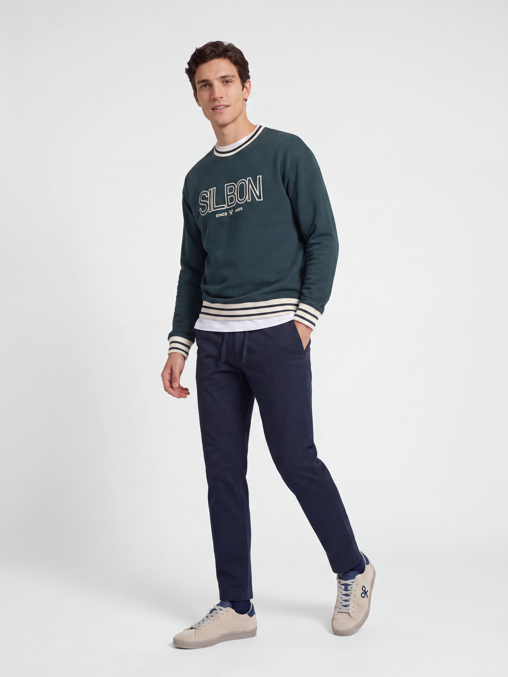 Navy blue sport jogger pants