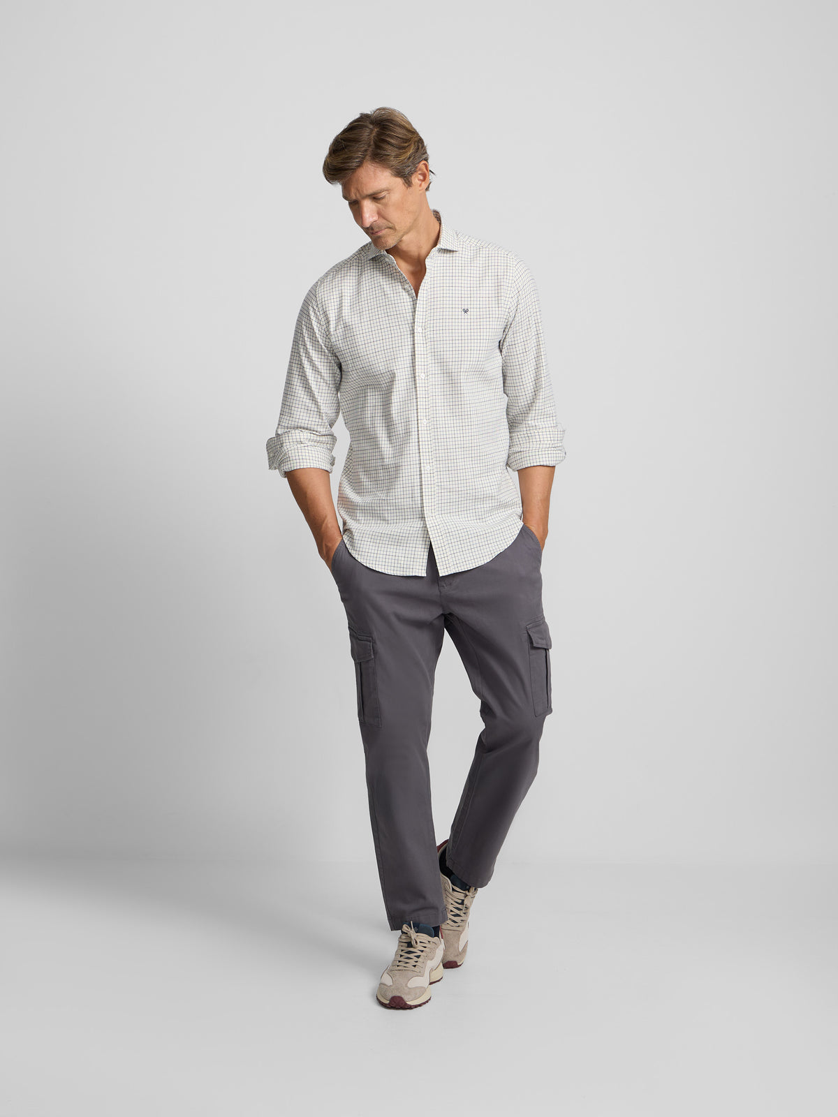 Pantalon de sport jogger cargo gris anthracite